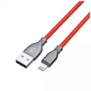 Forever Tornado USB–Lightning kábel 1,0 m 3A piros