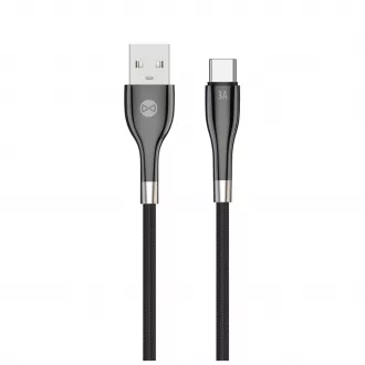 Forever Sleek USB–USB-C kábel 1,0 m 3A fekete