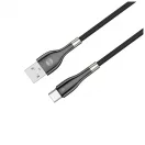 Forever Sleek USB–USB-C kábel 1,0 m 3A fekete