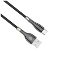 Forever Sleek USB–USB-C kábel 1,0 m 3A fekete