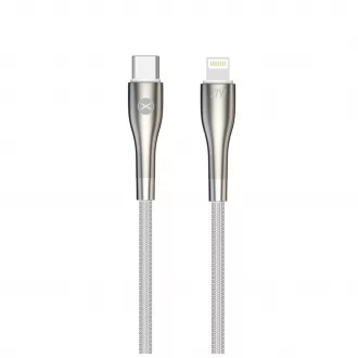 Forever Sleek kábel USB-C – Lightning, 1,0 m, 27W, fehér