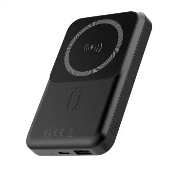   Forever mágneses vezeték nélküli powerbank MATB-100 PD QC 22.5W 10000 mAh fekete