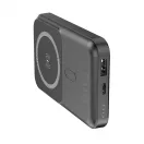 Forever mágneses vezeték nélküli powerbank MATB-100 PD QC 22.5W 10000 mAh fekete