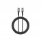 BWOO fonott USB-C–USB-C kábel 2 m 60W fekete