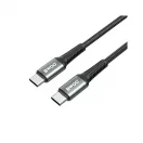 BWOO fonott USB-C–USB-C kábel 2 m 60W fekete