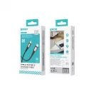 BWOO fonott USB-C–USB-C kábel 2 m 60W fekete