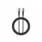 BWOO fonott USB-C–Lightning kábel 3m 30W, fekete