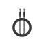 BWOO fonott USB-C–Lightning kábel 3m 30W, fekete