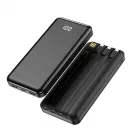 Forever külső akkumulátor TB-411 ALLin1 10000 mAh USB-C + Lightning + microUSB kábelekkel fekete