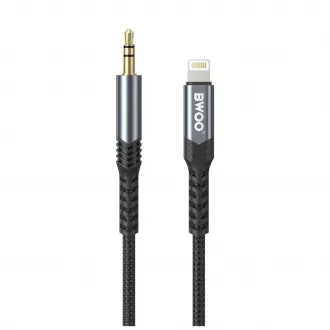 BWOO AUX kábel 3,5 mm – Lightning BO-AUX068 fekete