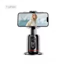 T-PHOX ICIRCLE 360°-os AI-alapú arckövetéses stabilizátor- és állványtartó, fekete