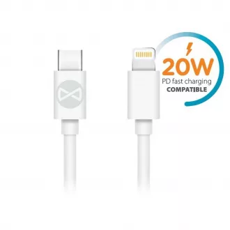 Forever USB-C – Lightning kábel 1,0 m 20W fehér