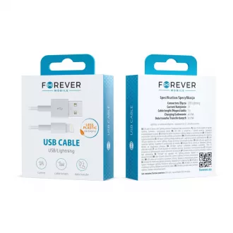 Forever USB–Lightning kábel 1,0 m 1A fehér