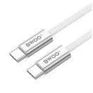 BWOO 240W fonott USB-C - USB-C kábel 1 m fehér