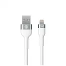 Forever rugalmas USB–Lightning kábel 1,0 m, 2,4 A, fehér