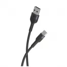 Forever Flexible USB–USB-C kábel 1,0 m 3A fekete
