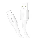 BWOO 3A X329C szilikon kábel USB–USB-C 1 m fehér
