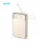 BWOO P80 PD 20W 10000 mAh külső akkumulátor USB-C kábellel és kijelzővel, arany