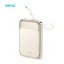 BWOO P80 PD 20W 10000 mAh külső akkumulátor USB-C kábellel és kijelzővel, arany