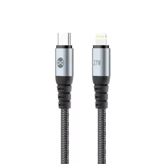 Forever Braix USB-C–Lightning kábel 1,0 m 27W fekete
