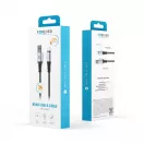 Forever Braix USB–USB-C kábel 1,0 m 3A fekete