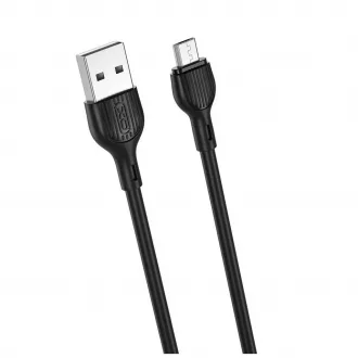 XO NB200 USB–microUSB kábel 1,0 m 2.1A fekete