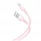 XO NB212 USB - Lightning kábel 1,0 m 2,1 A rózsaszín