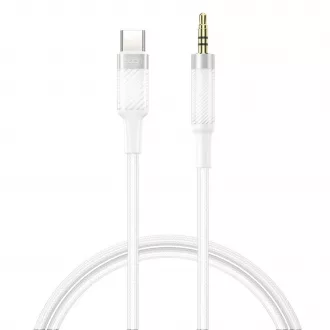 XO audio kábel NB-R279B USB-C–3,5 mm jack, 1,0 m, fehér