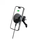 TECH-PROTECT MM15W-V5 mágneses MAGSAFE stabil szellőző autós tartó vezeték nélküli töltő 15W fekete