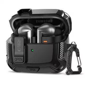   TECH-PROTECT CARBONOX MAGSAFE SAMSUNG GALAXY BUDS 3 / 3 FE / 3 PRO készülékhez védőtok fekete