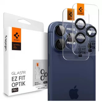   SPIGEN OPTIK PRO GLAS.TR "EZ FIT" kameravédő 2-PACK iPhone 14 Pro / Max, 15 Pro / Max, 16 Pro / Max, 17 Pro / Max készülékhez kék titán