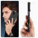 TECH-PROTECT ION CARBON MAGSAFE tok Samsung Galaxy S25 Ultra készülékhez fekete/ezüst