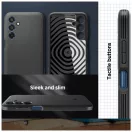 SPIGEN ESSENTIAL SANDBLAST tok Samsung Galaxy M35 5G készülékhez fekete