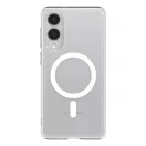 SPIGEN ULTRA HYBRID MAG MAGSAFE Samsung Galaxy S25 Edge készülékhez tok – átlátszó/fehér