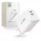 TECH-PROTECT NC45W-GAN 2-portos hálózati töltő PD 45W fehér