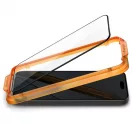 Edzett üveg kijelzővédő Spigen ALM Glass FC 2-PACK iPhone 15 készülékhez fekete