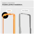 Edzett üveg kijelzővédő Spigen ALM Glass FC 2-PACK iPhone 15 készülékhez fekete