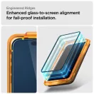 Edzett üveg kijelzővédő Spigen ALM Glass FC 2-PACK iPhone 15 készülékhez fekete