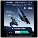 ESR OMNILOCK CRYOBOOST MAGNETIC MAGSAFE ventos autós vezeték nélküli töltő Qi2.2 25W fekete