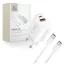 TECH-PROTECT NCA45W-GAN 2-PORT hálózati töltő PD 45W / QC3.0 + TYPE-C kábel fehér