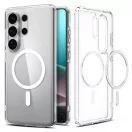 SPIGEN Ultra Hybrid Mag MagSafe tok Samsung Galaxy S26 Ultra készülékhez, átlátszó/fehér