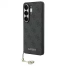 GUESS tok Samsung S26 Ultra készülékhez GUHMS26LGF4GGR (PU 4G Classic Logo with Charm) fekete