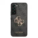 Guess PU 4G Metal Logo tok Samsung Galaxy S23 készülékhez szürke