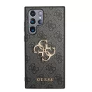 Guess PU 4G Metal Logo tok Samsung Galaxy S23 Ultra készülékhez szürke