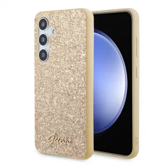   Guess PC/TPU Glitter Flakes Metal Logo tok a Samsung Galaxy S24+ készülékhez arany