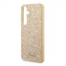 Guess PC/TPU Glitter Flakes Metal Logo tok a Samsung Galaxy S24+ készülékhez arany