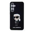 Karl Lagerfeld Liquid Silicone Ikonik NFT tok Samsung Galaxy S24+ készülékhez fekete