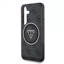 Guess IML 4G Glitter and Triangle Logo MagSafe tok Samsung Galaxy S25 készülékhez fekete