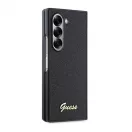 Guess PC/TPU Glitter Flakes Metal Logo tok Samsung Galaxy Z Fold 6 készülékhez fekete