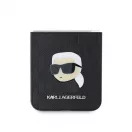Karl Lagerfeld PU Saffiano Monogram Karl Head tok Samsung Galaxy Z Flip 6 készülékhez fekete